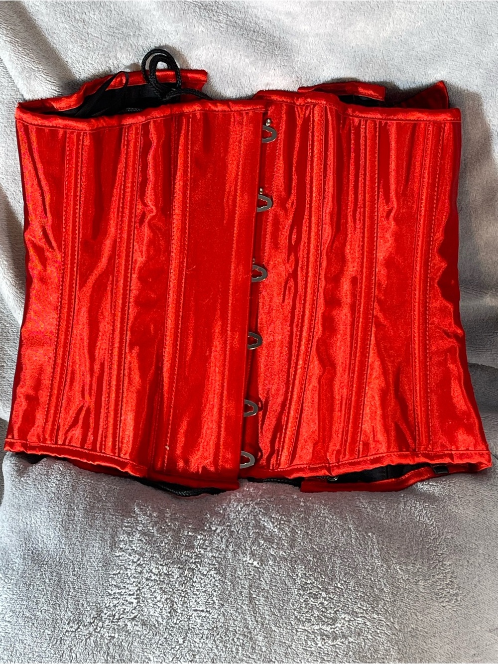 Red Satin Corset Waist Cincher